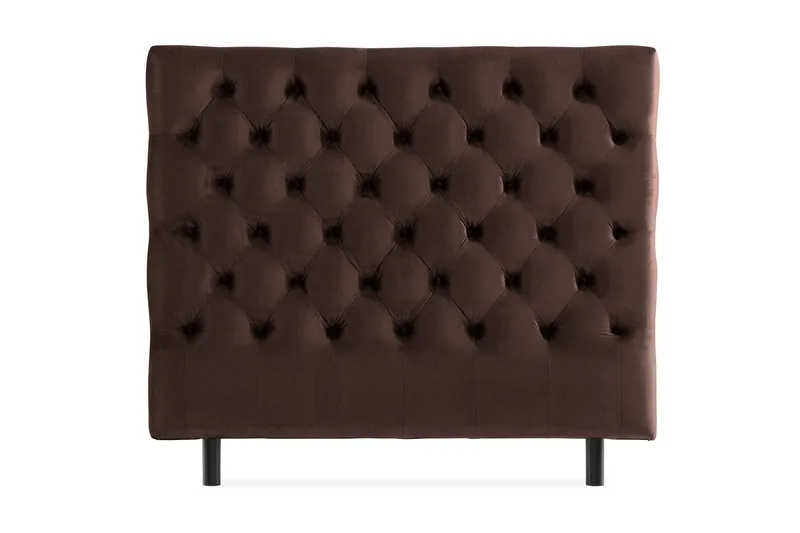 Ella Sänggavel 140 cm Djuphäftad, Brun/Sammet