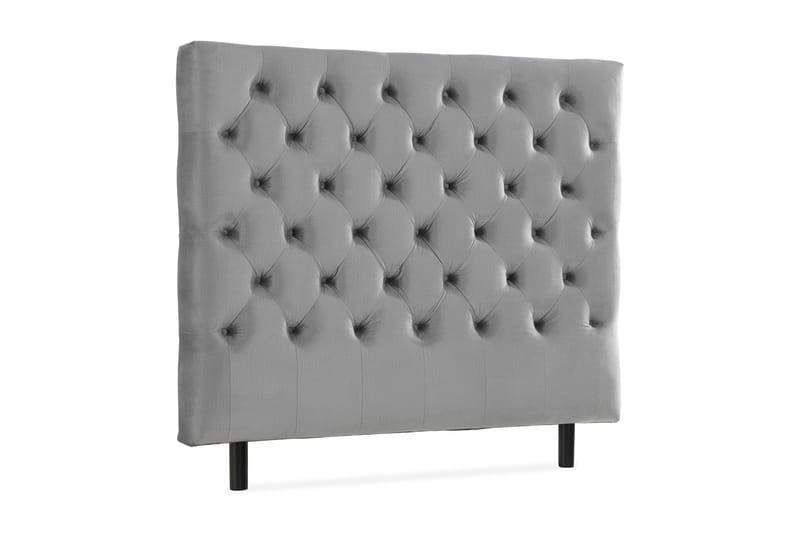 Ella Sänggavel 140 cm Djuphäftad - Grå/Sammet - Möbler - Säng - Sängtillbehör & sänggavel - Sänggavlar & huvudgavlar