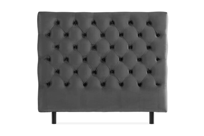 Ella Sänggavel 140 cm Djuphäftad - Mellangrå/Sammet - Möbler - Säng - Sängtillbehör & sänggavel - Sänggavlar & huvudgavlar