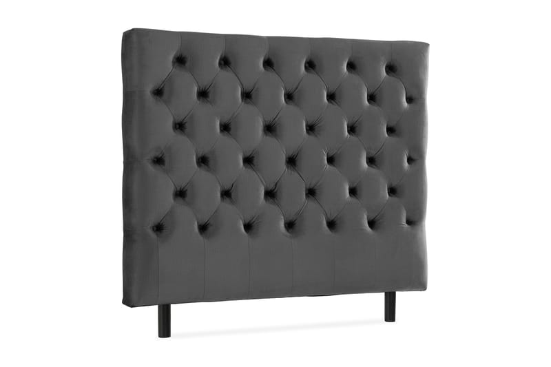 Ella Sänggavel 140 cm Djuphäftad - Mellangrå/Sammet - Möbler - Säng - Sängtillbehör & sänggavel - Sänggavlar & huvudgavlar