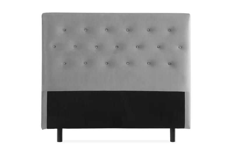 Ella Sänggavel 140 cm Knappar - Grå/Sammet - Möbler - Säng - Sängtillbehör & sänggavel - Sänggavlar & huvudgavlar