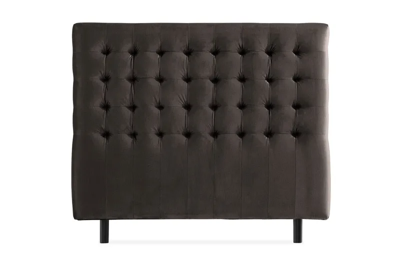 Ella Sänggavel 140 cm Rutig - Mörkgrå/Sammet - Möbler - Säng - Sängtillbehör & sänggavel - Sänggavlar & huvudgavlar