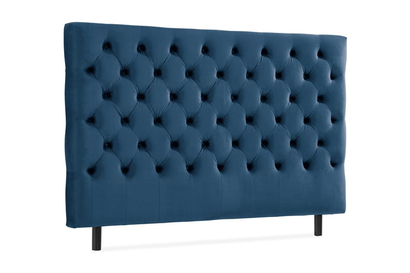 Ella Sänggavel 160 cm Djuphäftad - Blå/Sammet - Möbler - Säng - Sängtillbehör & sänggavel - Sänggavlar & huvudgavlar