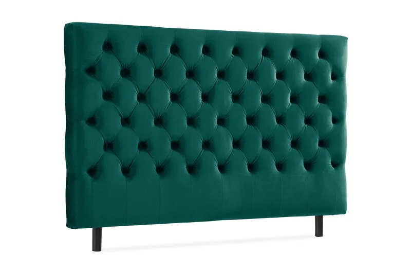 Ella Sänggavel 160 cm Djuphäftad - Grön/Sammet - Möbler - Säng - Sängtillbehör & sänggavel - Sänggavlar & huvudgavlar