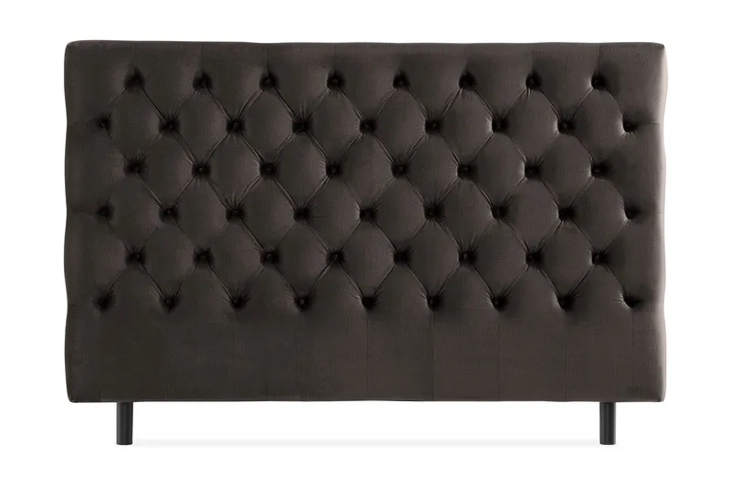 Ella Sänggavel 160 cm Djuphäftad - Mörkgrå/Sammet - Möbler - Säng - Sängtillbehör & sänggavel - Sänggavlar & huvudgavlar