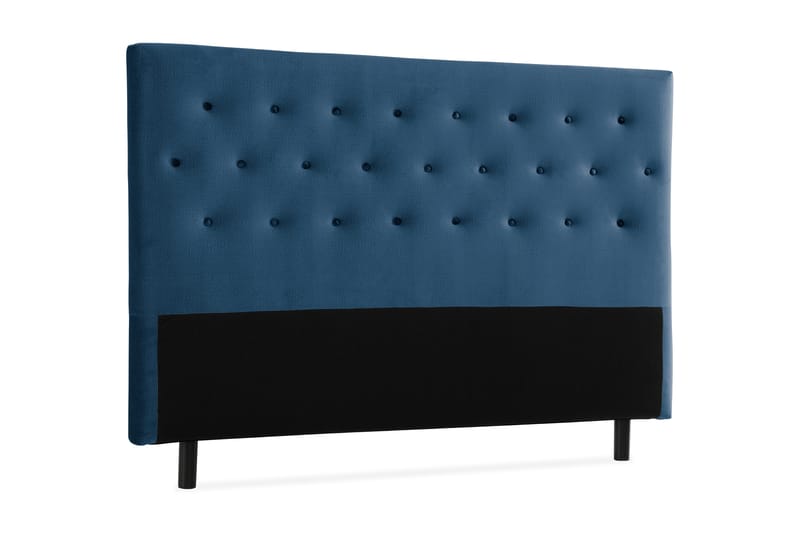 Ella Sänggavel 160 cm Knappar - Blå/Sammet - Möbler - Säng - Sängtillbehör & sänggavel - Sänggavlar & huvudgavlar