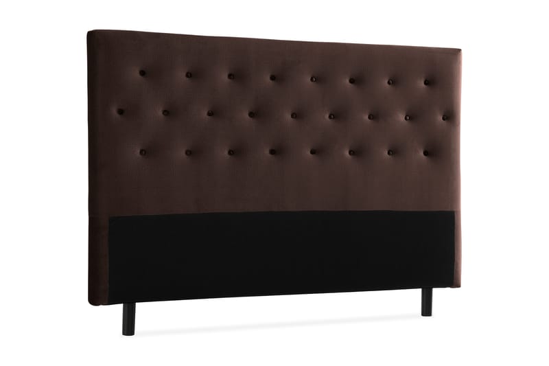 Ella Sänggavel 160 cm Knappar - Brun/Sammet - Möbler - Säng - Sängtillbehör & sänggavel - Sänggavlar & huvudgavlar
