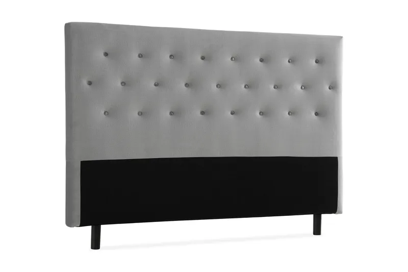 Ella Sänggavel 160 cm Knappar - Grå/Sammet - Möbler - Säng - Sängtillbehör & sänggavel - Sänggavlar & huvudgavlar