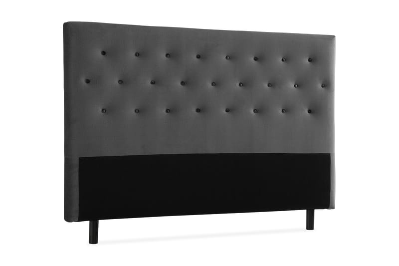 Ella Sänggavel 160 cm Knappar - Mellangrå/Sammet - Möbler - Säng - Sängtillbehör & sänggavel - Sänggavlar & huvudgavlar