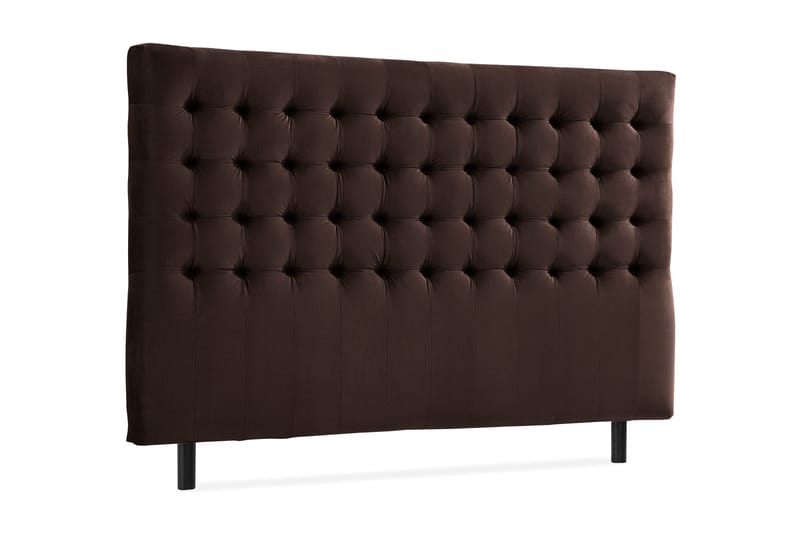 Ella Sänggavel 160 cm Rutig - Brun/Sammet - Möbler - Säng - Sängtillbehör & sänggavel - Sänggavlar & huvudgavlar