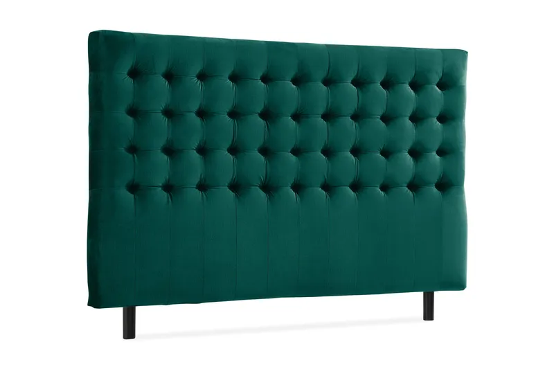 Ella Sänggavel 160 cm Rutig - Grön/Sammet - Möbler - Säng - Sängtillbehör & sänggavel - Sänggavlar & huvudgavlar