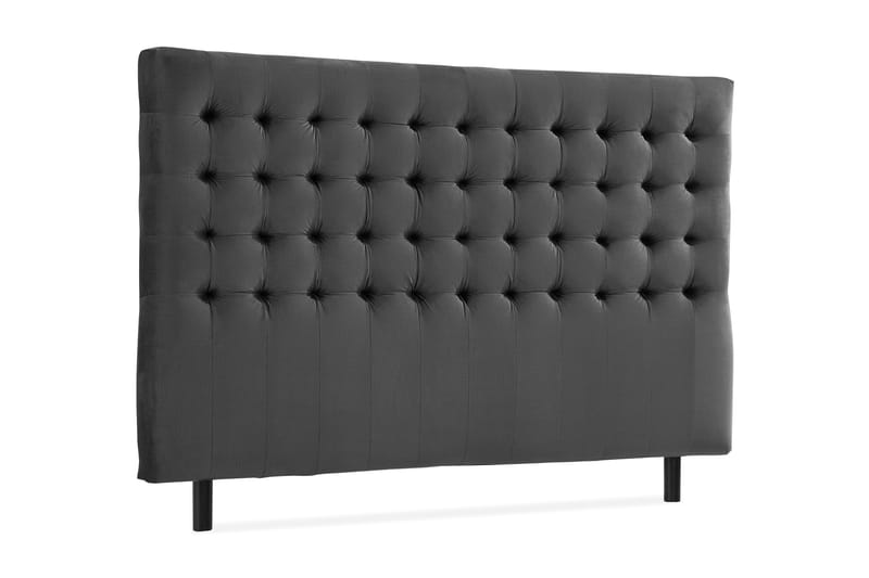 Ella Sänggavel 160 cm Rutig - Mellangrå/Sammet - Möbler - Säng - Sängtillbehör & sänggavel - Sänggavlar & huvudgavlar