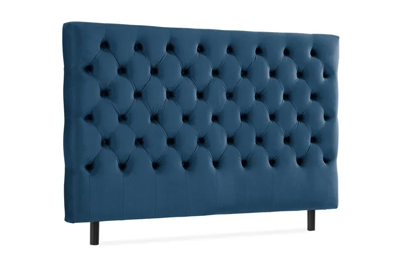 Ella Sänggavel 180 cm Djuphäftad - Blå/Sammet - Möbler - Säng - Sängtillbehör & sänggavel - Sänggavlar & huvudgavlar