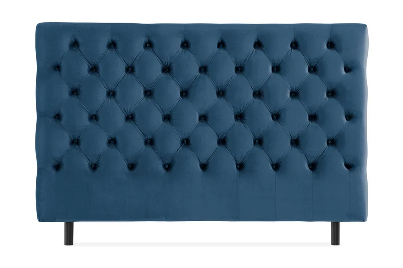 Ella Sänggavel 180 cm Djuphäftad - Blå/Sammet - Möbler - Säng - Sängtillbehör & sänggavel - Sänggavlar & huvudgavlar