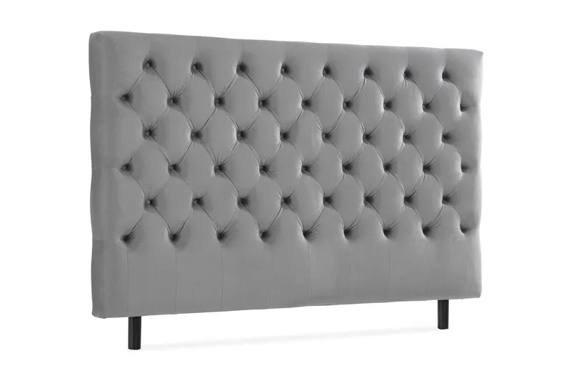 Ella Sänggavel 180 cm Djuphäftad - Grå/Sammet - Möbler - Säng - Sängtillbehör & sänggavel - Sänggavlar & huvudgavlar