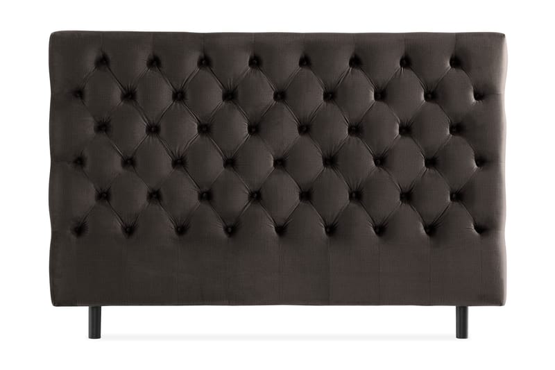 Ella Sänggavel 180 cm Djuphäftad, Mörkgrå/Sammet