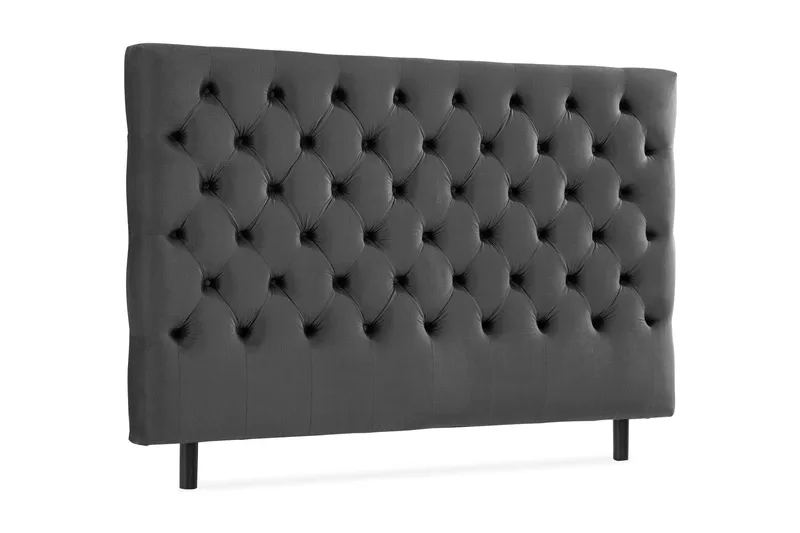 Ella Sänggavel 180 cm Djuphäftad - Mellangrå/Sammet - Möbler - Säng - Sängtillbehör & sänggavel - Sänggavlar & huvudgavlar