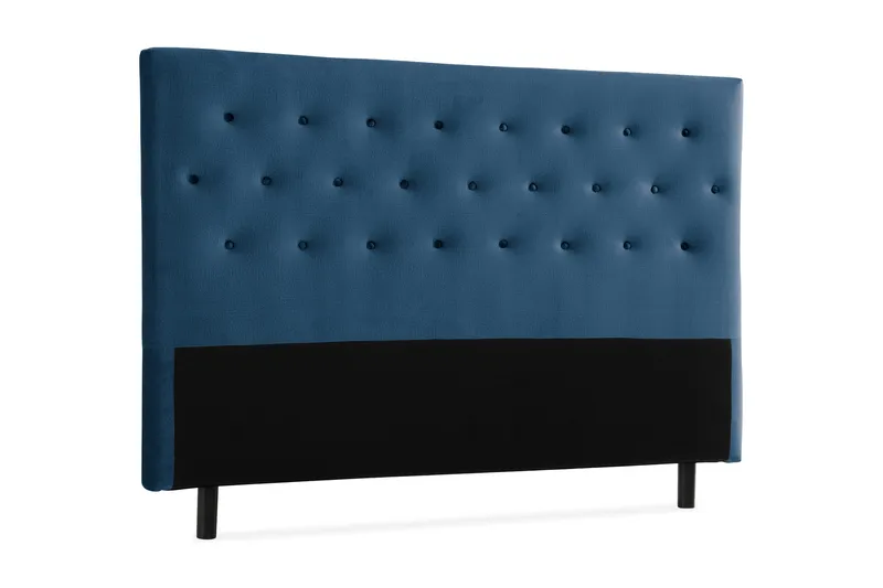 Ella Sänggavel 180 cm Knappar - Blå/Sammet - Möbler - Säng - Sängtillbehör & sänggavel - Sänggavlar & huvudgavlar