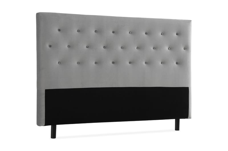 Ella Sänggavel 180 cm Knappar - Grå/Sammet - Möbler - Säng - Sängtillbehör & sänggavel - Sänggavlar & huvudgavlar