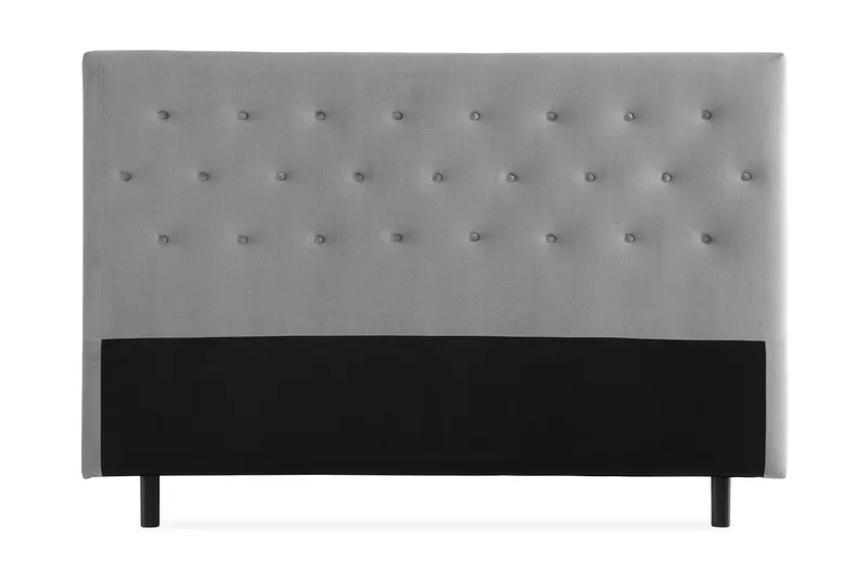 Ella Sänggavel 180 cm Knappar - Grå/Sammet - Möbler - Säng - Sängtillbehör & sänggavel - Sänggavlar & huvudgavlar