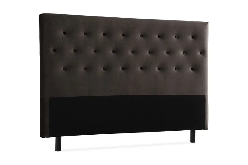 Ella Sänggavel 180 cm Knappar - Mörkgrå/Sammet - Möbler - Säng - Sängtillbehör & sänggavel - Sänggavlar & huvudgavlar