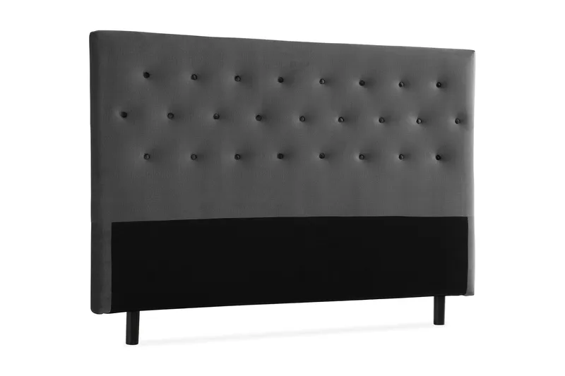 Ella Sänggavel 180 cm Knappar - Mellangrå/Sammet - Möbler - Säng - Sängtillbehör & sänggavel - Sänggavlar & huvudgavlar