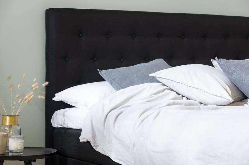 Ella Sänggavel 180 cm Knappar - Svart - Möbler - Säng - Sängtillbehör & sänggavel - Sänggavlar & huvudgavlar