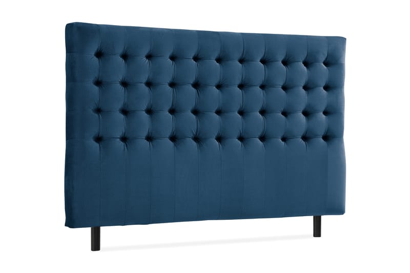 Ella Sänggavel 180 cm Rutig - Blå/Sammet - Möbler - Säng - Sängtillbehör & sänggavel - Sänggavlar & huvudgavlar