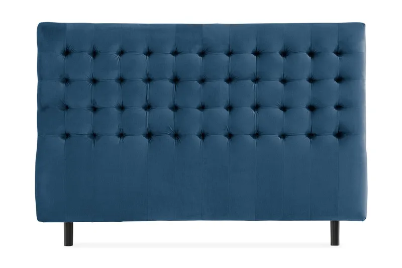 Ella Sänggavel 180 cm Rutig - Blå/Sammet - Möbler - Säng - Sängtillbehör & sänggavel - Sänggavlar & huvudgavlar