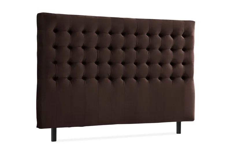 Ella Sänggavel 180 cm Rutig - Brun/Sammet - Möbler - Säng - Sängtillbehör & sänggavel - Sänggavlar & huvudgavlar