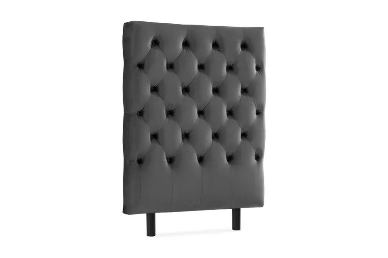 Ella Sänggavel 90 cm Djuphäftad - Mellangrå/Sammet - Möbler - Säng - Sängtillbehör & sänggavel - Sänggavlar & huvudgavlar