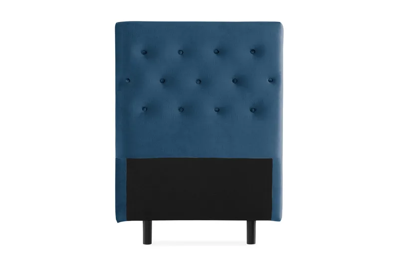 Ella Sänggavel 90 cm Knappar, Blå/Sammet