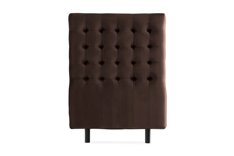 Ella Sänggavel 90 cm Rutig, Brun/Sammet