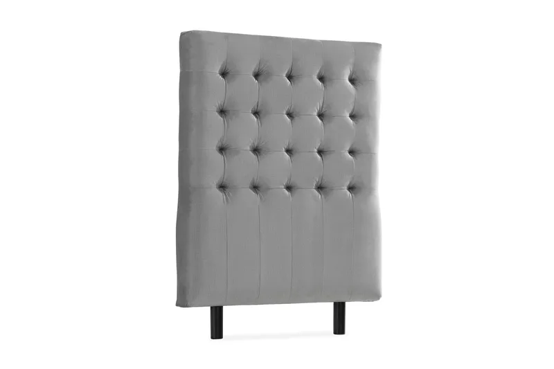 Ella Sänggavel 90 cm Rutig - Grå/Sammet - Möbler - Säng - Sängtillbehör & sänggavel - Sänggavlar & huvudgavlar