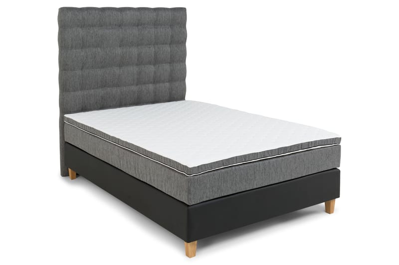 Hilton Lyx Sänggavel 140 cm Hög Rutig - Ljusgrå - Möbler - Säng - Sängtillbehör & sänggavel - Sänggavlar & huvudgavlar