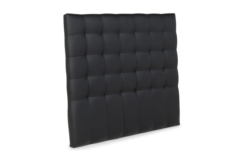 Hilton Lyx Sänggavel 140 cm Rutig Konstläder - Svart - Möbler - Säng - Sängtillbehör & sänggavel - Sänggavlar & huvudgavlar