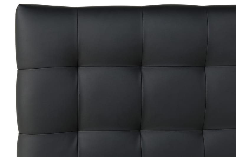 Hilton Lyx Sänggavel 140 cm Rutig Konstläder - Svart - Möbler - Säng - Sängtillbehör & sänggavel - Sänggavlar & huvudgavlar
