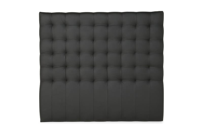 Hilton Lyx Sänggavel 180 cm Hög Rutig Konstläder - Svart - Möbler - Säng - Sängtillbehör & sänggavel - Sänggavlar & huvudgavlar