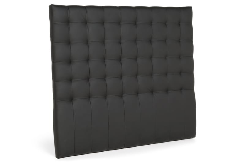 Hilton Lyx Sänggavel 180 cm Hög Rutig Konstläder - Svart - Möbler - Säng - Sängtillbehör & sänggavel - Sänggavlar & huvudgavlar