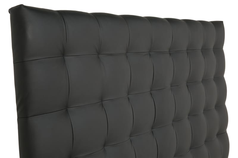 Hilton Lyx Sänggavel 180 cm Hög Rutig Konstläder - Svart - Möbler - Säng - Sängtillbehör & sänggavel - Sänggavlar & huvudgavlar