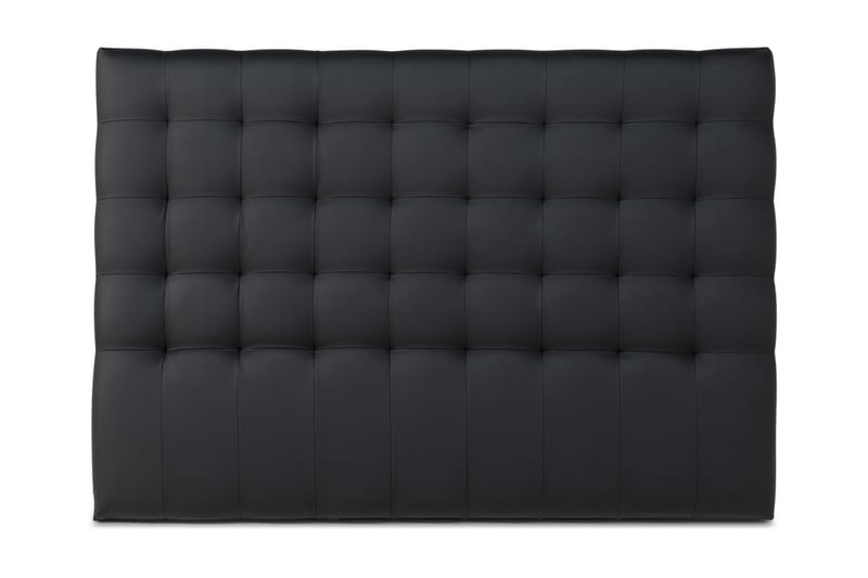 Hilton Lyx Sänggavel 180 cm Rutig Konstläder - Svart - Möbler - Säng - Sängtillbehör & sänggavel - Sänggavlar & huvudgavlar
