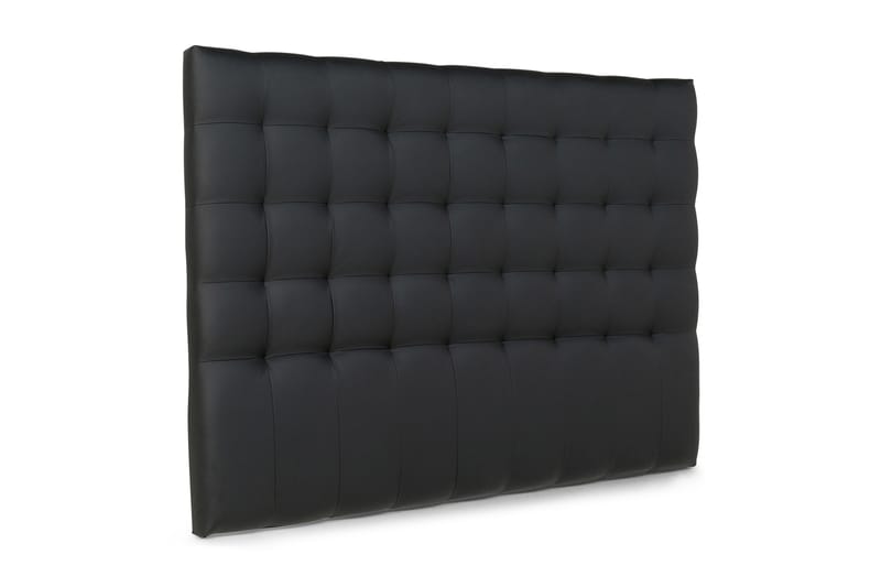 Hilton Lyx Sänggavel 180 cm Rutig Konstläder - Svart - Möbler - Säng - Sängtillbehör & sänggavel - Sänggavlar & huvudgavlar