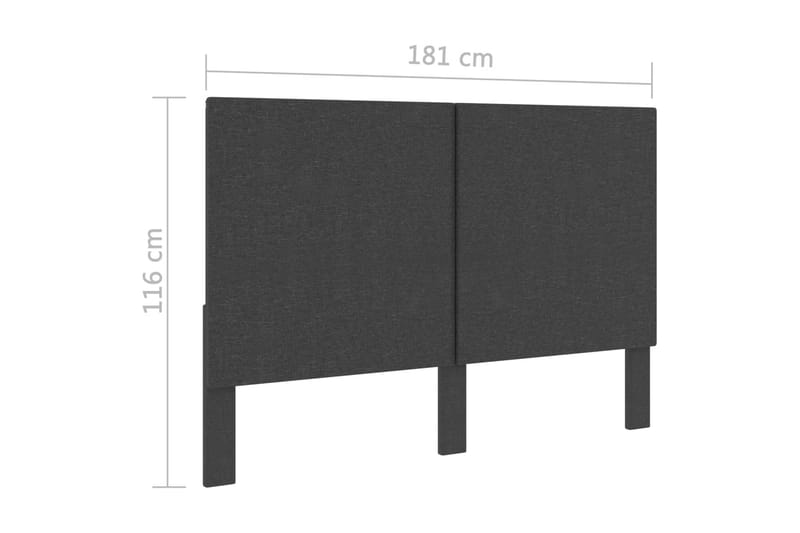 Huvudgavel mörkgrå tyg 180x200 cm - Grå - Möbler - Säng - Sängtillbehör & sänggavel - Sänggavlar & huvudgavlar