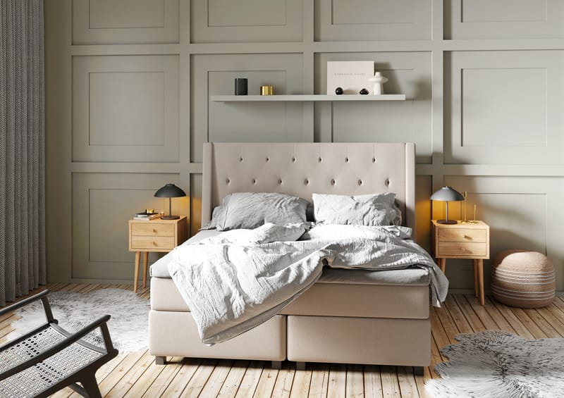 Imperia Sänggavel 210 cm - Beige - Möbler - Säng - Sängtillbehör & sänggavel - Sänggavlar & huvudgavlar