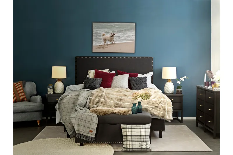 Jolie Sänggavel 185 cm Låg - Svart - Möbler - Säng - Sängtillbehör & sänggavel - Sänggavlar & huvudgavlar