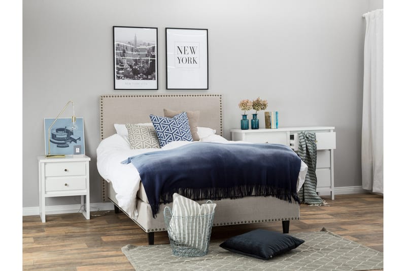 Jolie Sänggavel 185x120 cm Låg - Beige - Möbler - Säng - Sängtillbehör & sänggavel - Sänggavlar & huvudgavlar