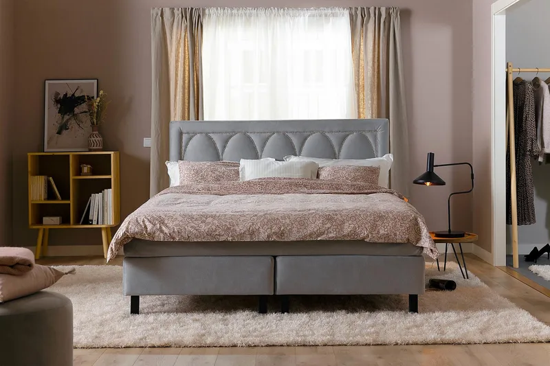 Leva Sänggavel 120 cm - Ljusgrå/Sammet - Möbler - Säng - Sängtillbehör & sänggavel - Sänggavlar & huvudgavlar