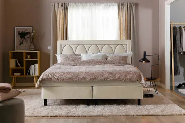 Leva Sänggavel 140cm - Beige/Sammet - Möbler - Säng - Sängtillbehör & sänggavel - Sänggavlar & huvudgavlar