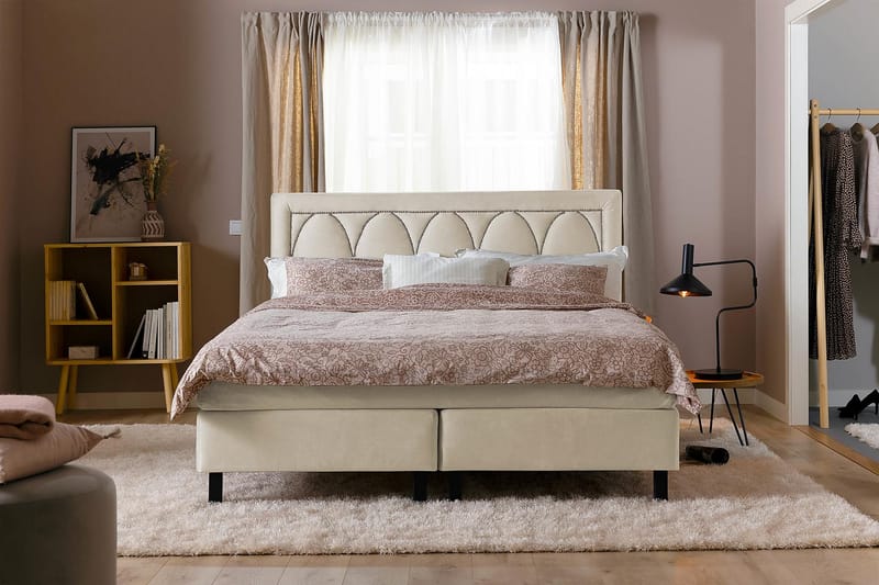 Leva Sänggavel 160cm - Beige/Sammet - Möbler - Säng - Sängtillbehör & sänggavel - Sänggavlar & huvudgavlar