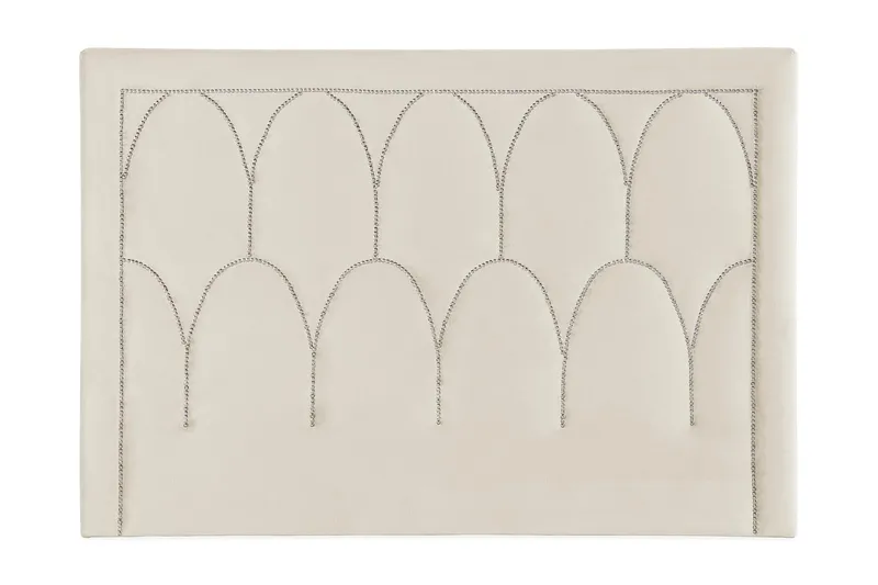 Leva Sänggavel 160cm - Beige/Sammet - Möbler - Säng - Sängtillbehör & sänggavel - Sänggavlar & huvudgavlar